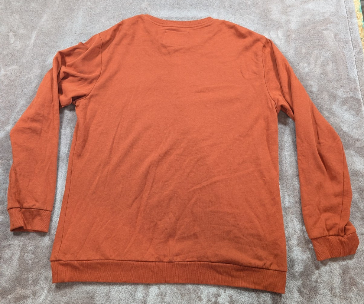 Nomad Mens XL Crewneck Sweatshirt Rust Orange Flap Chest Pocket