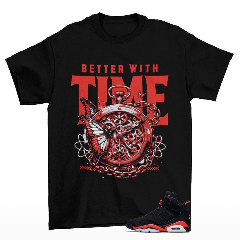 Timeless Sneaker Shirt Black to Match Jordan 6 Reverse Infrared CT8529-001