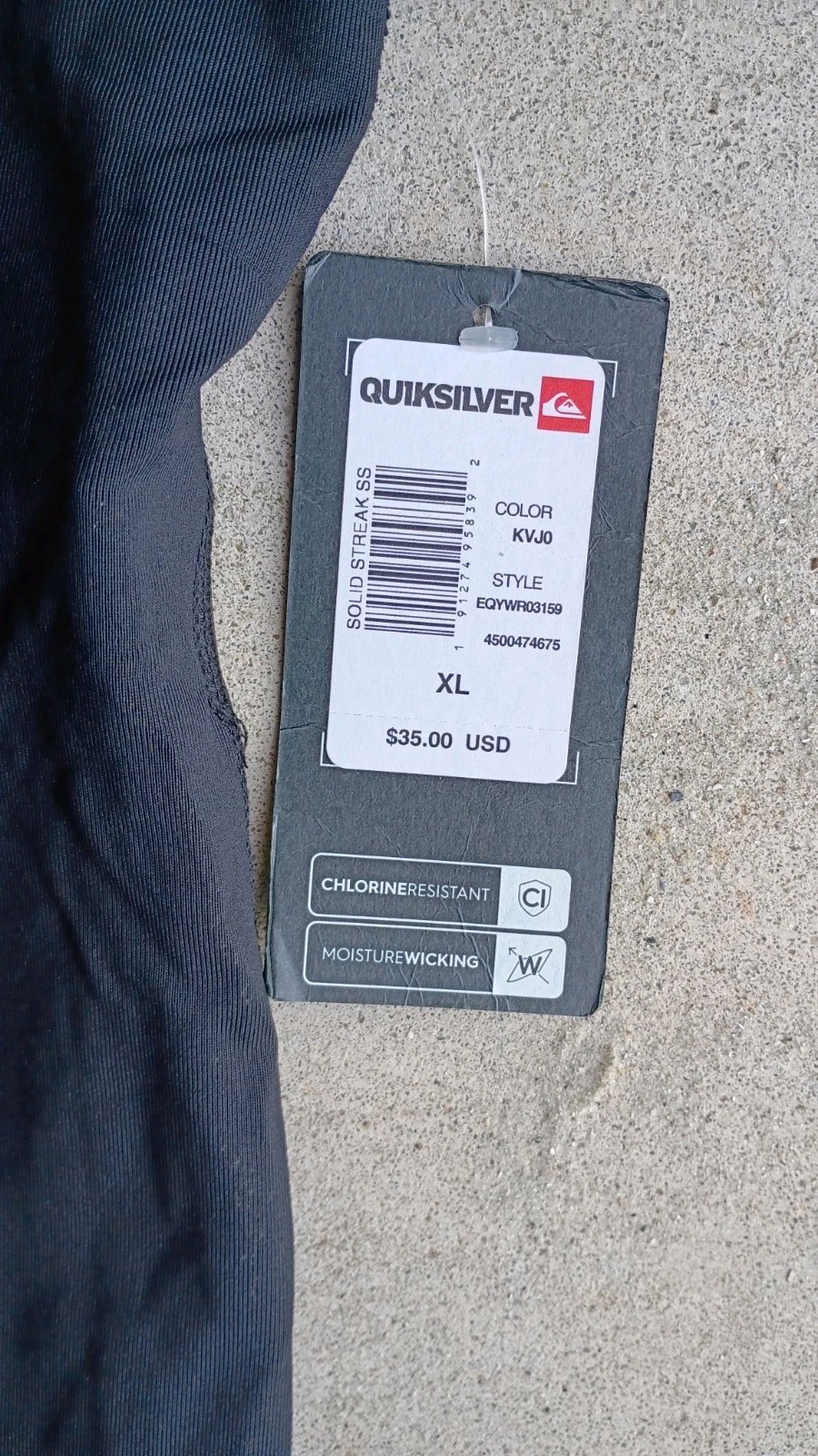 Quicksilver Black Graphic T-shirt Men’s Size XL 45 New with tag