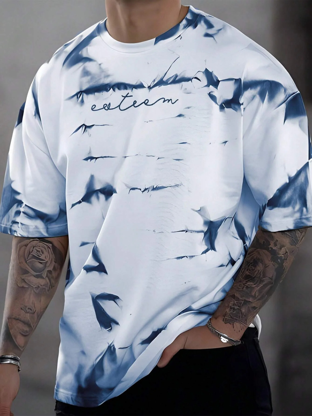 3d printing summer new men’s casual simple short-sleeved T-shirt polyester fiber