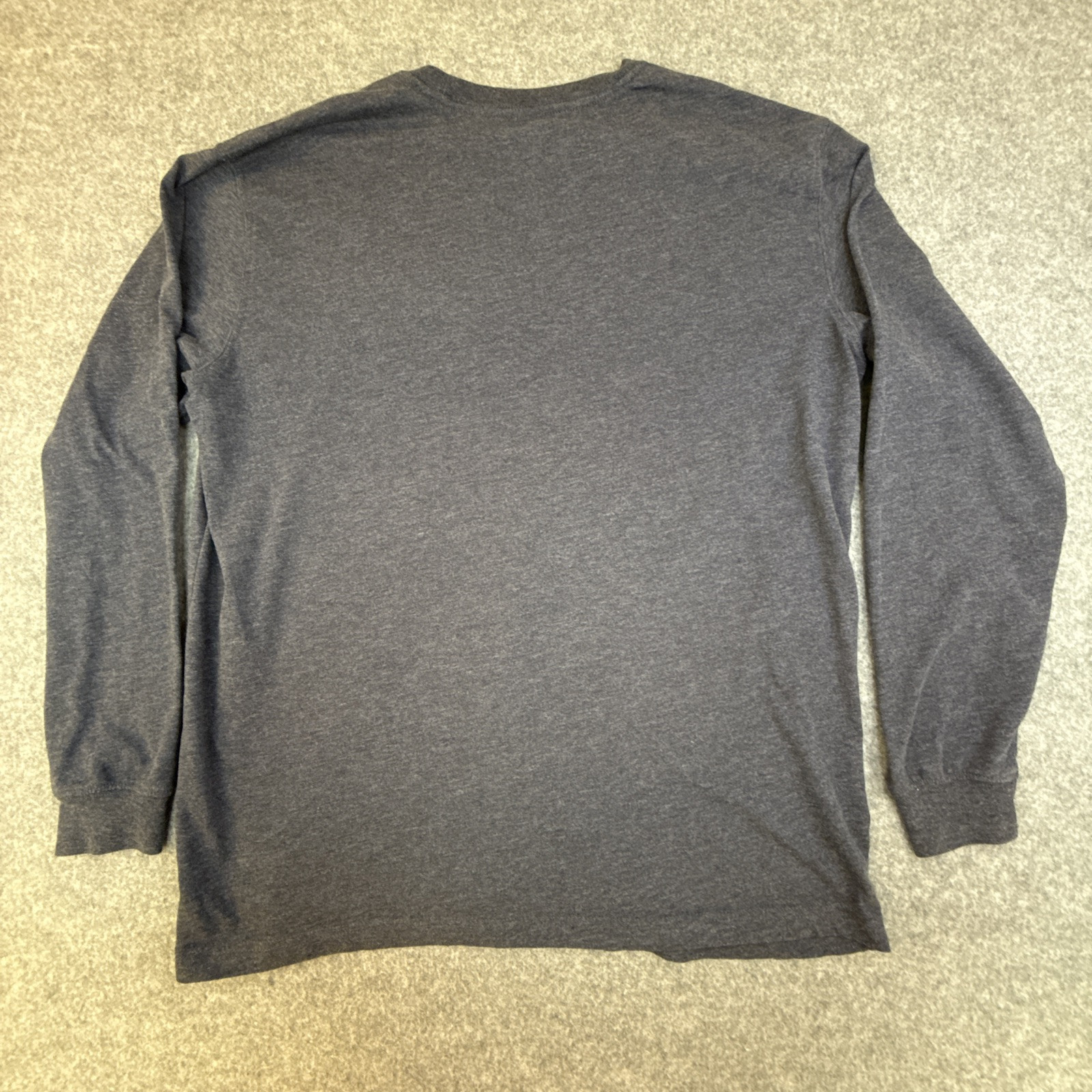 Blue Mountain Men’s Long Sleeve T Shirt Cotton Blend Easy Care Blue Size Large