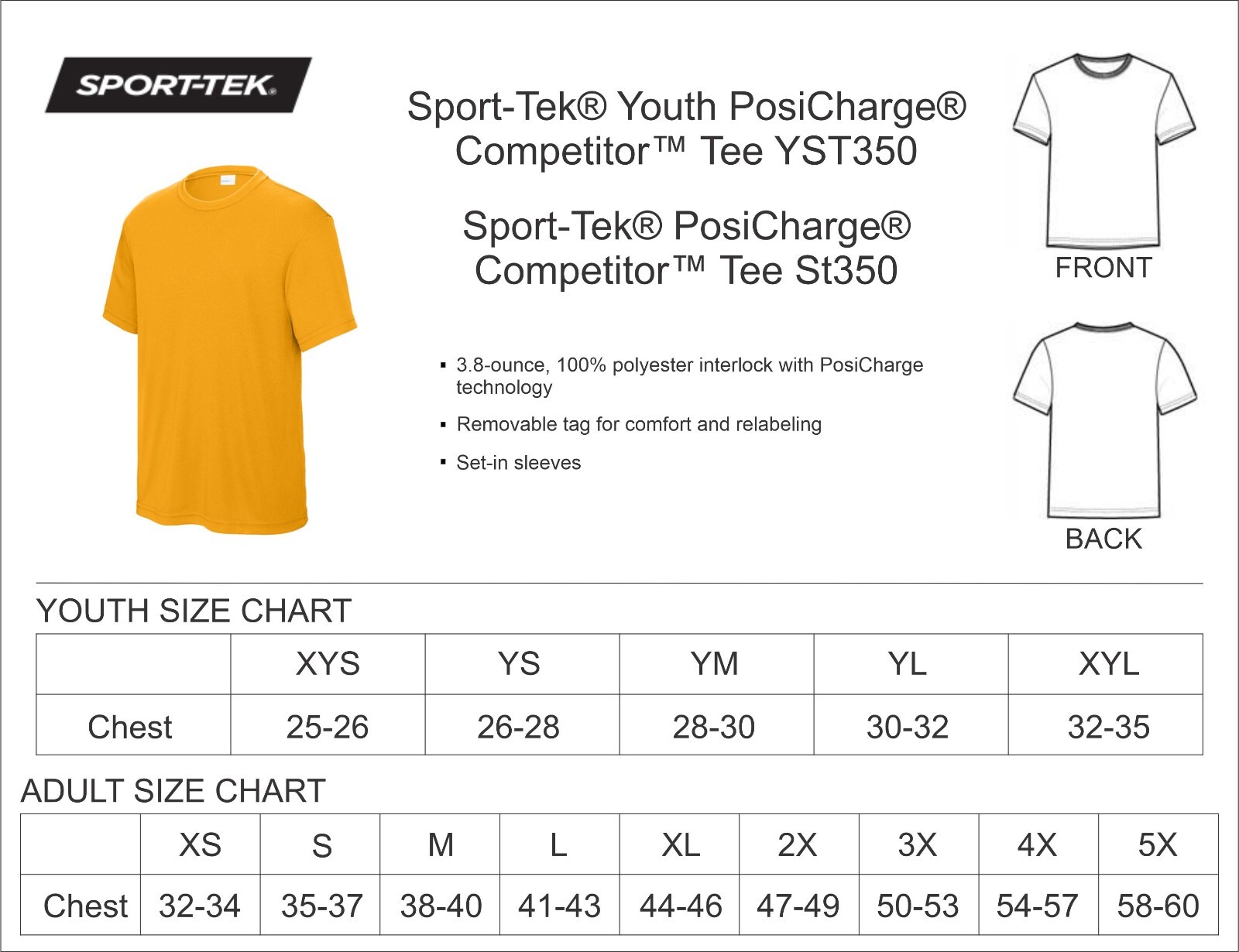 Sport-Tek® PosiCharge® Competitor™ Tee – ST350