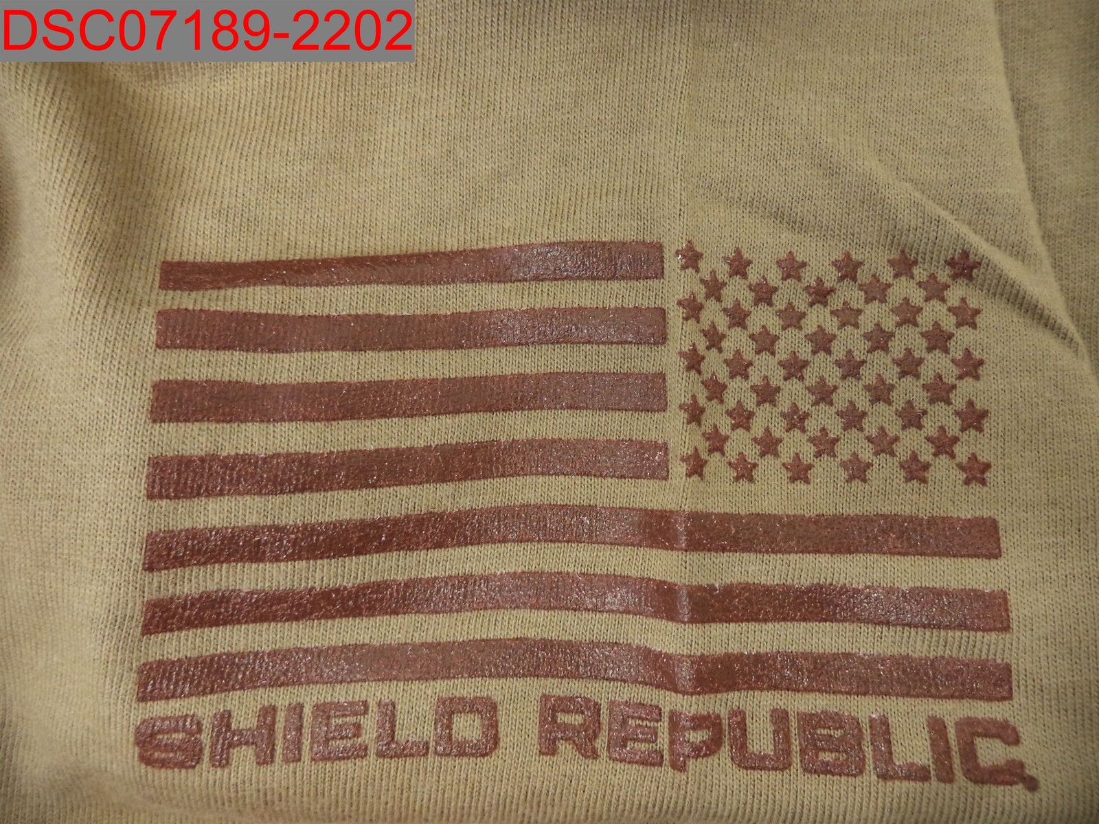 Shield Republic Men’s Coyote Brown SR Shield Logo Left Side Tee, M 92742208165
