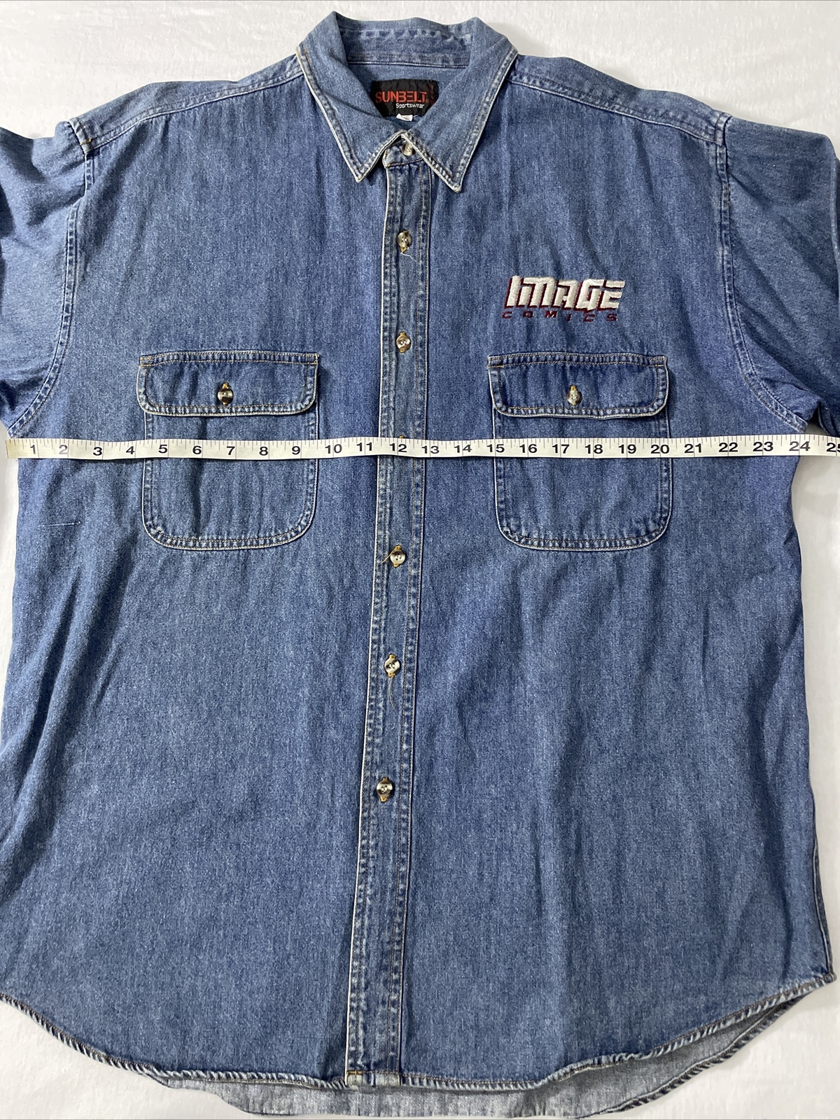 VINTAGE 90s COMIC IMAGES Marvel Promo Event Denim Jacket Sz XL Stan Lee Comics