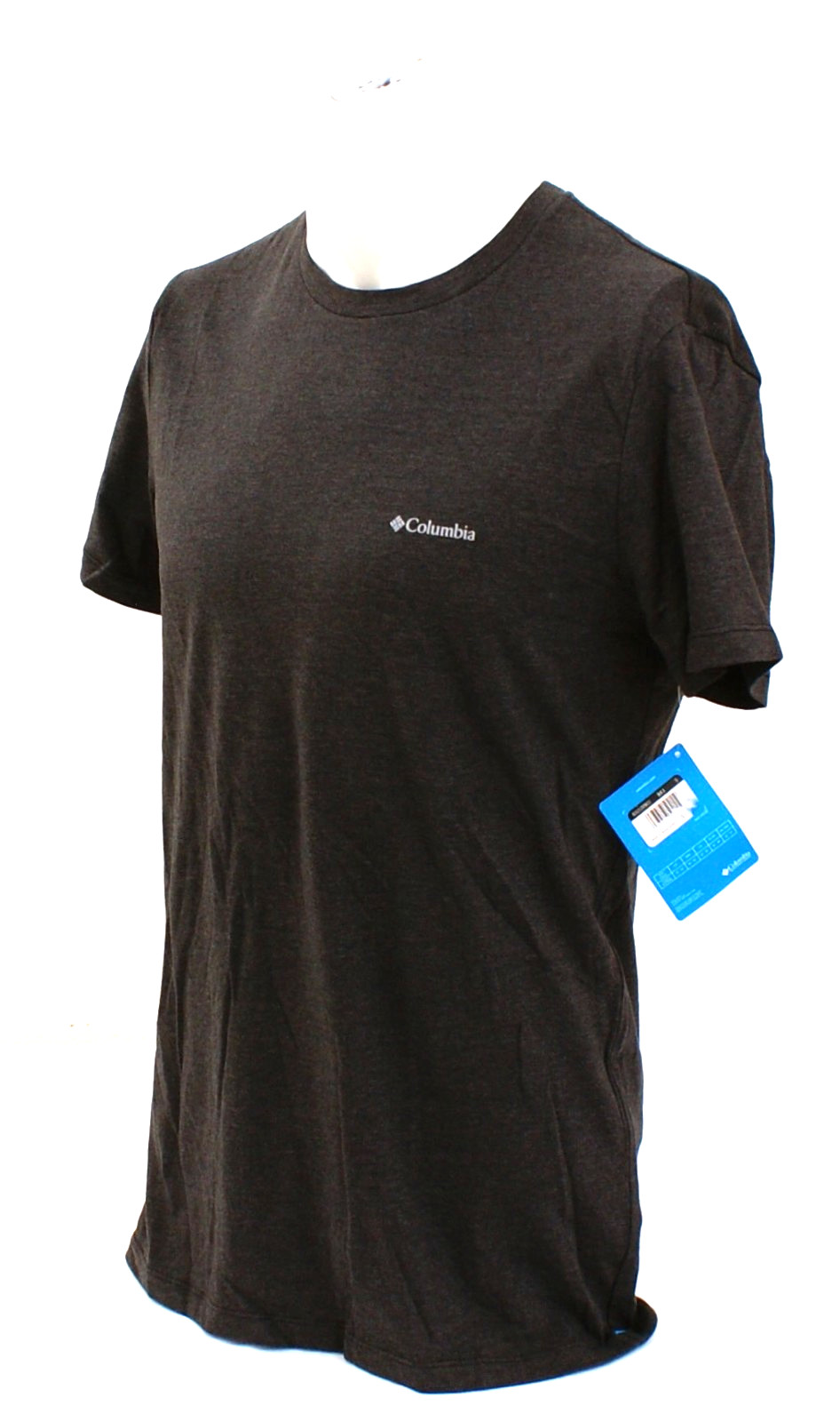 Columbia Men’s S Black Tri Blend Short Sleeve Tee T-Shirt Stretch in Fabric
