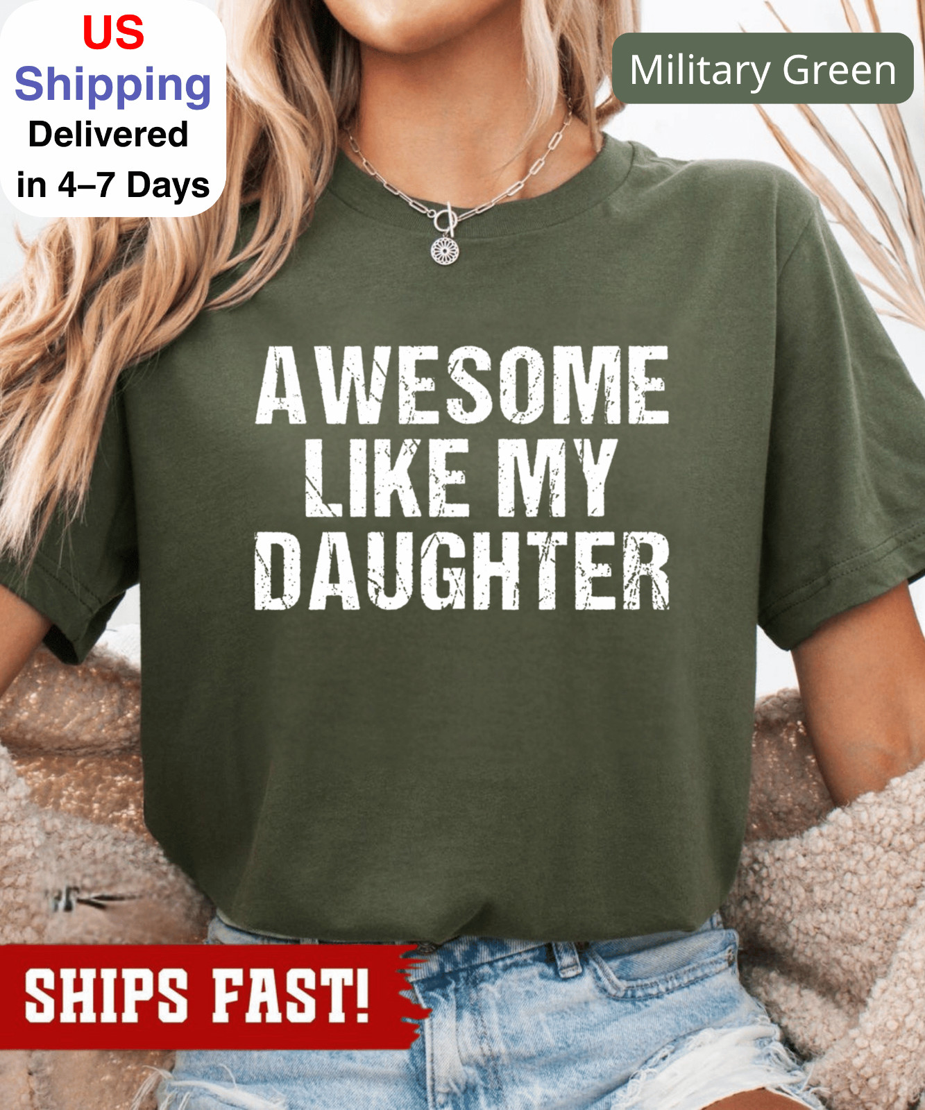 Awesome Like My Daughter Trendy Shirt, Funny Shirt Men, Daughter Gift, Husband S