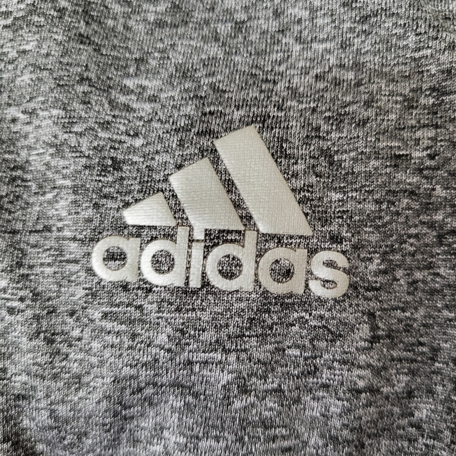 adidas Men Shirt XL Gray Logo Climalite Short Sleeve Tee