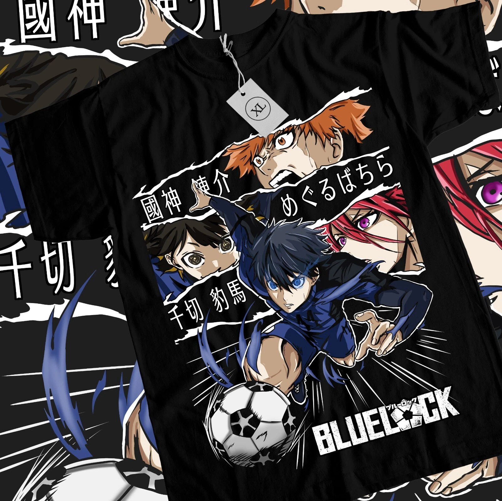 Blue Lock T-shirt Kunigami Rin Itoshi Barou Shouei Meguru Bachira T-Shirt Black