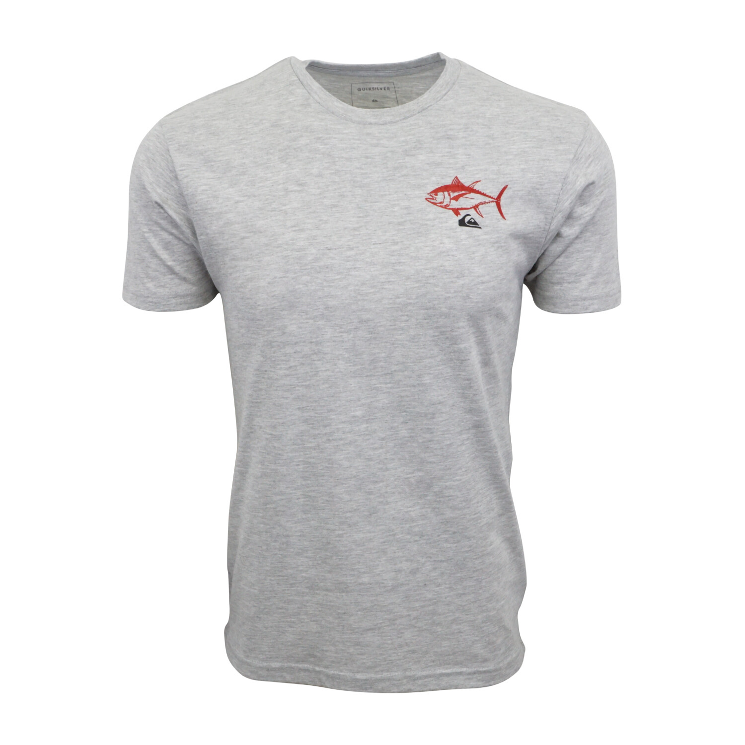 QUIKSILVER MENS TUNA FISH T SHIRT GRAY HEATHER TEE