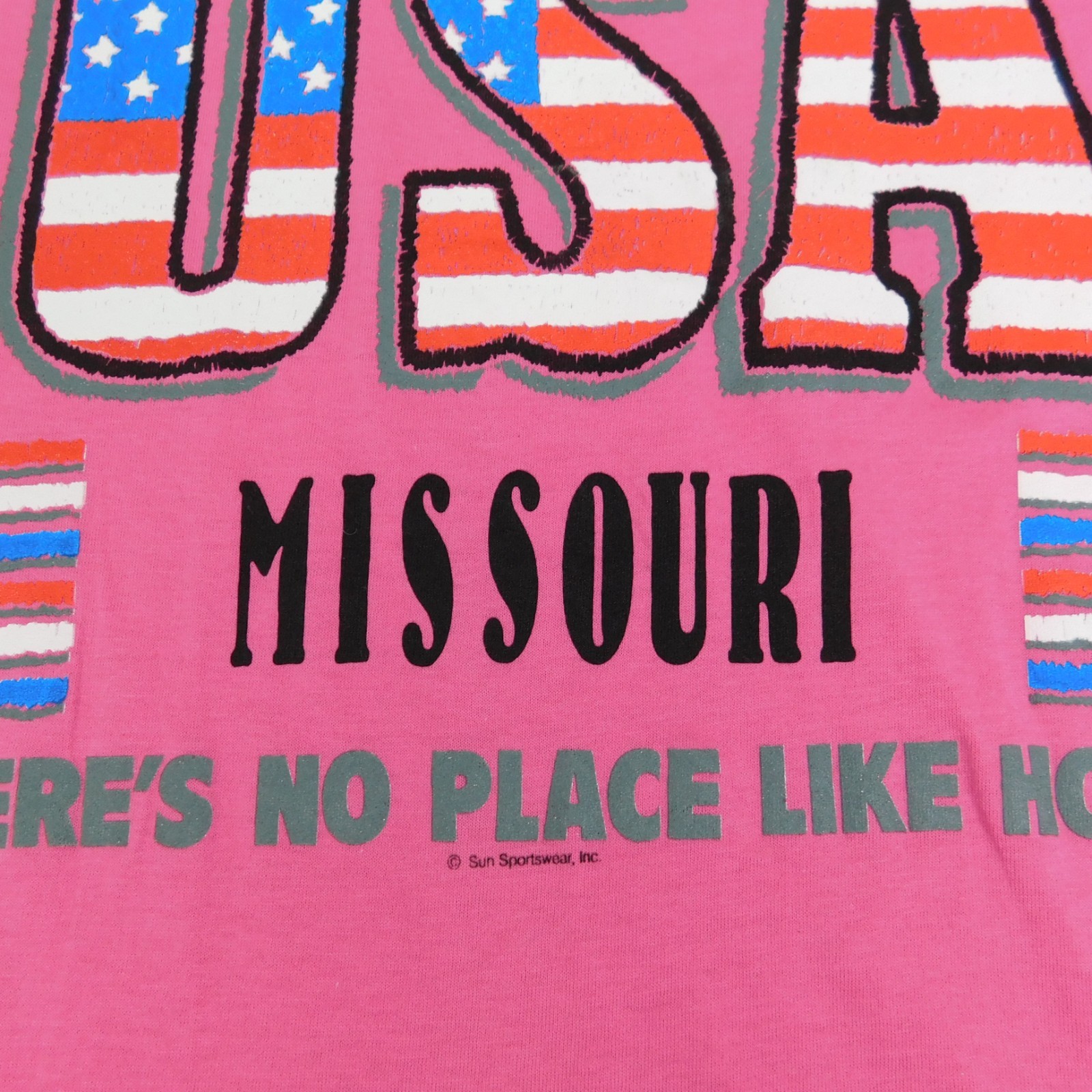 2pc Sun Sportswear Single Stitch Vintage T-Shirts USA St. Louis, Missouri #4236