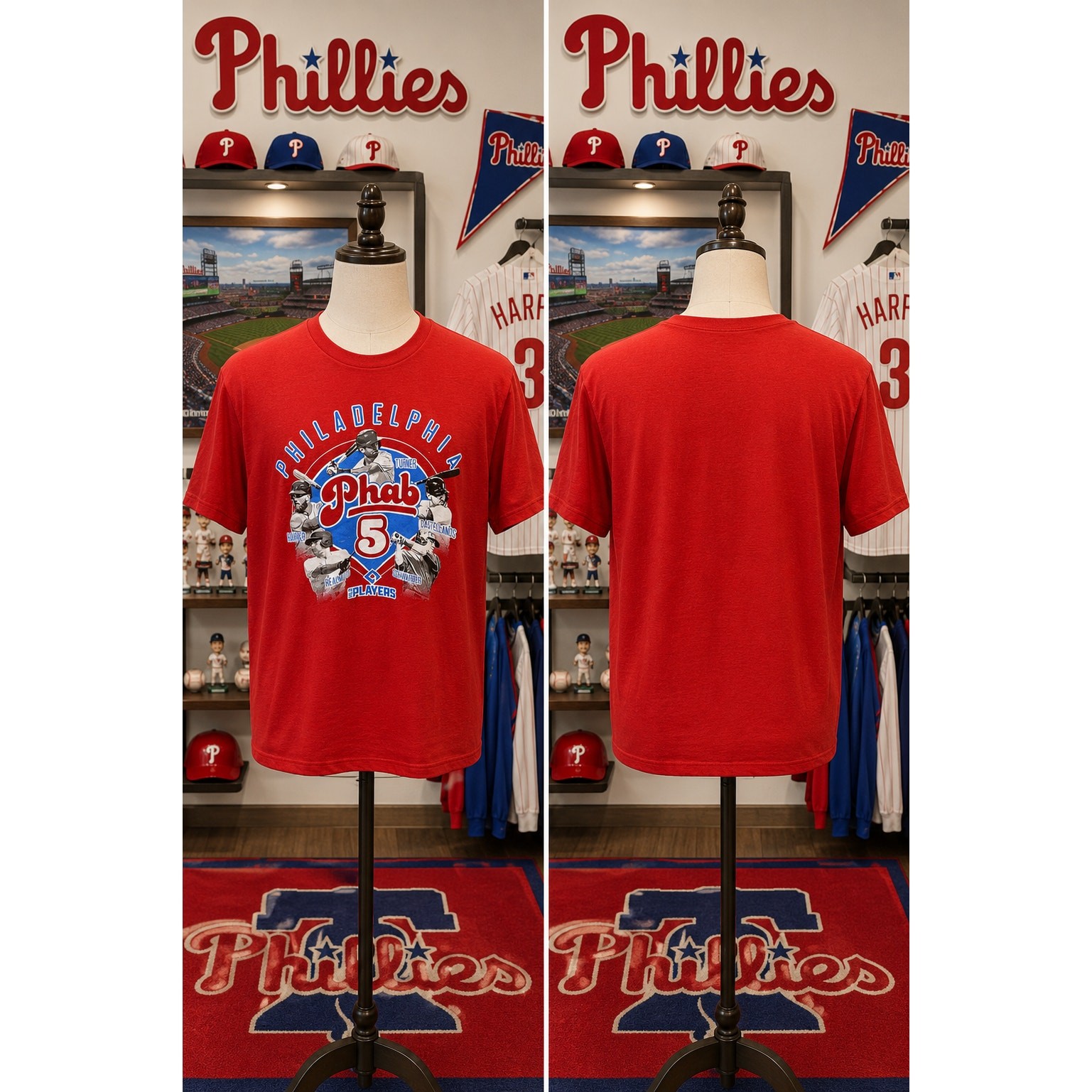 Philadelphia Phillies Phab 5 MLB Players Graphic Tee Medium