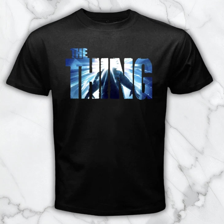 The Thing Horror Movie Men’s Black Graphic T Shirt Freeships