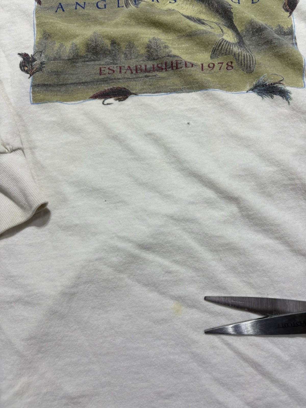 Vintage 90s Chaps Ralph Lauren Fishing Long Sleeve T-Shirt Large Anglers Club