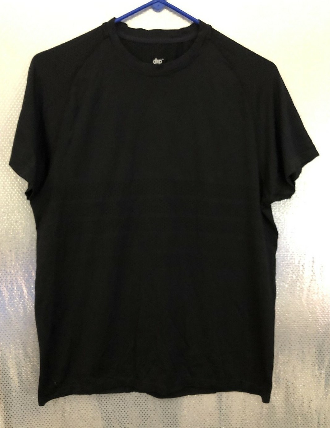 dip Apparel Mens Activewear Sz S Black Nylon Short Sleeve Tee Shirt T-Shirt