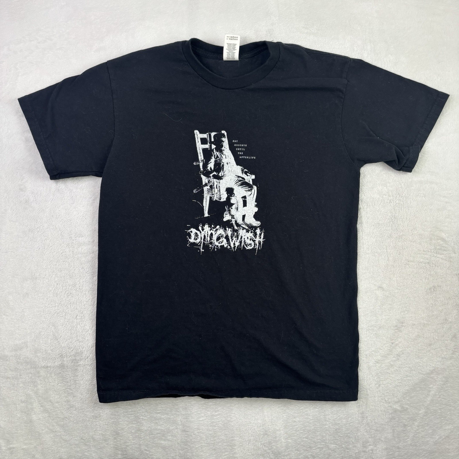 Dying Wish Say Goodbye Until The Afterlife Black SS Band Graphic Shirt Men’s Med