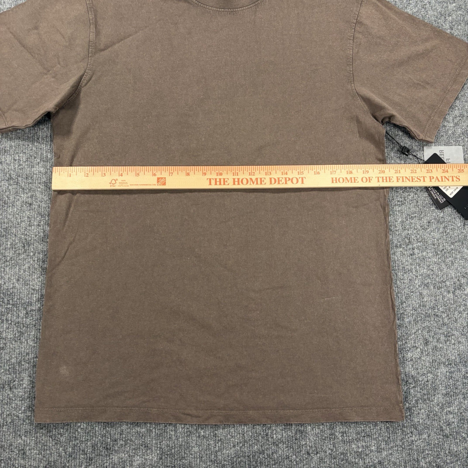 NWT Reserved Supply Mens M Taupe Chocolate Brown Heavyweight Oversized Fit Tee