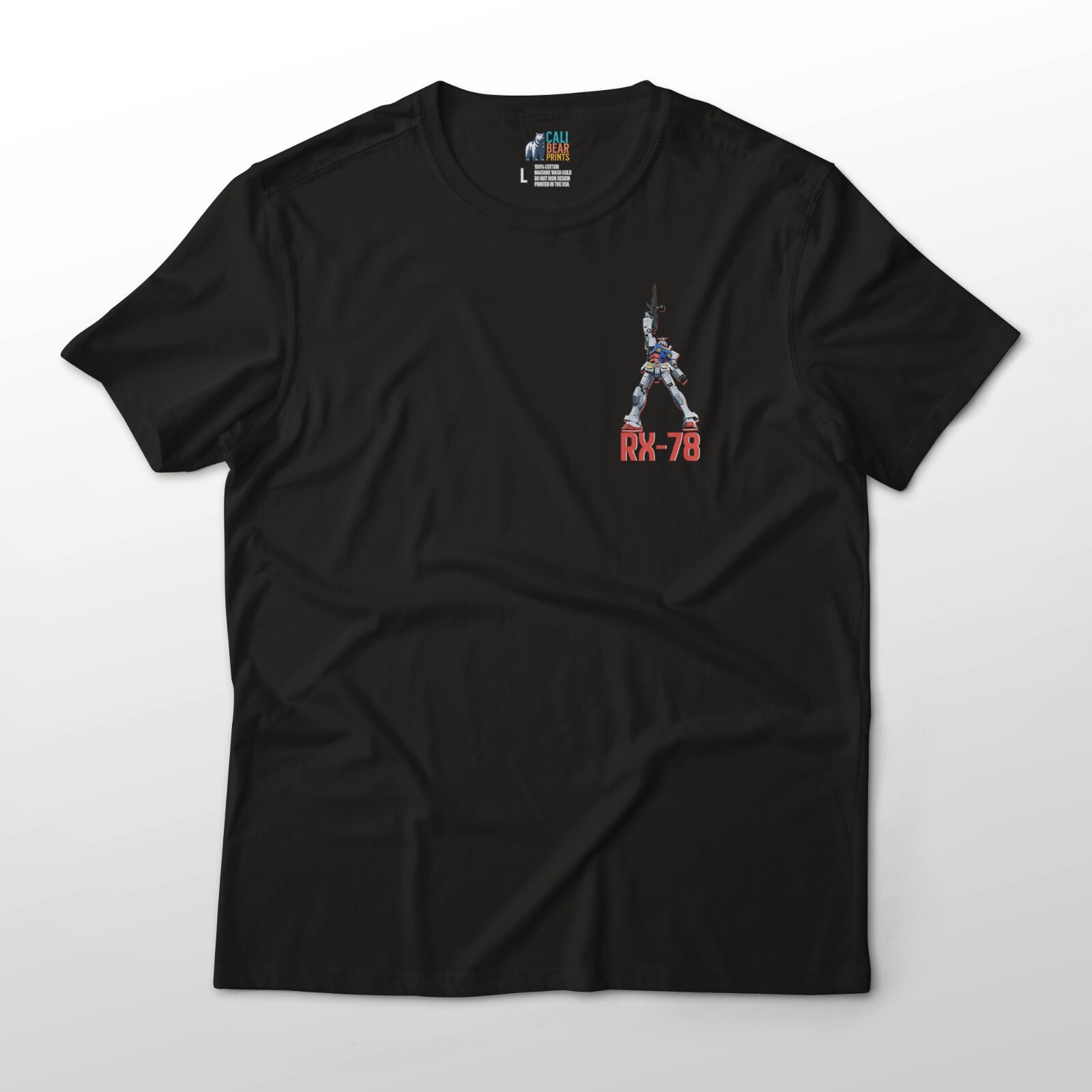 Gundam RX-78 Mobile Suit Anime Graphic Art Tee Novelty Chest Print T-Shirt