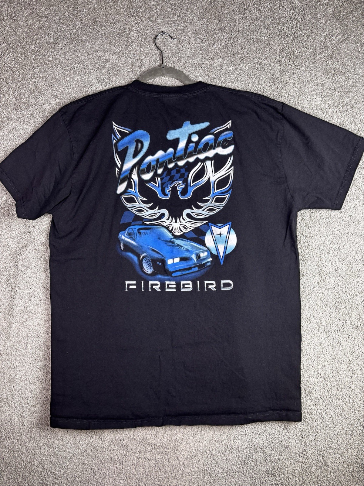 Pontiac Firebird GM Official Black Graphic T Shirt Men’s XL