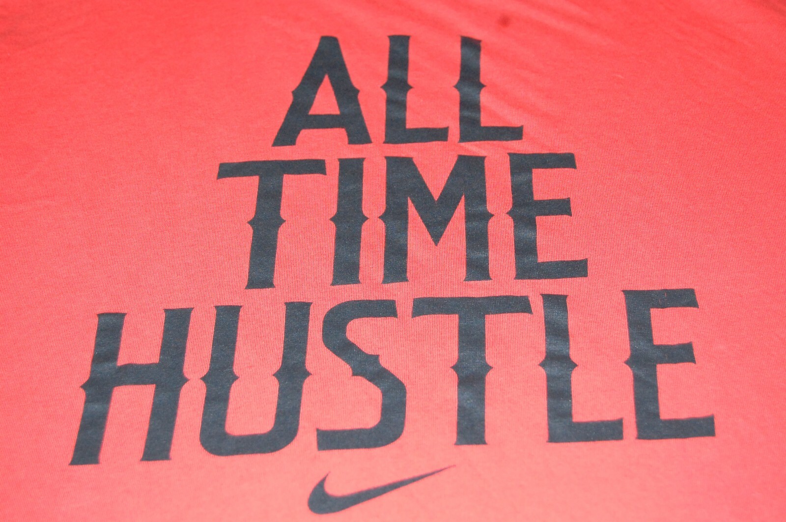 NIKE ALL TIME HUSTLE – ORANGE XL ATHLETIC SLIM CUT T-SHIRT H554