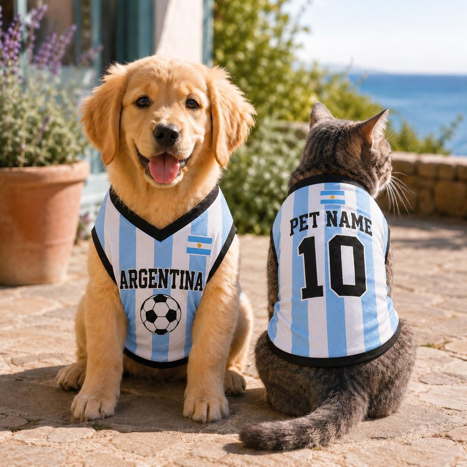 Custom Dog Soccer Jersey, Personalized Pet Football Shirt with Name Number