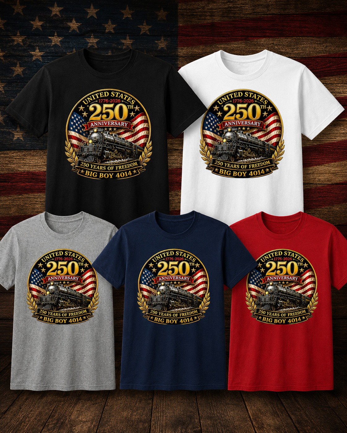 Big Boy 4014 Vintage 250 Steam Locomotive Railroad Train T-Shirt