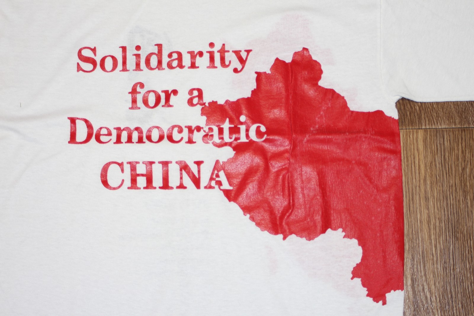 Vintage Solidarity For a Democratic China Graphic T-Shirt 1989