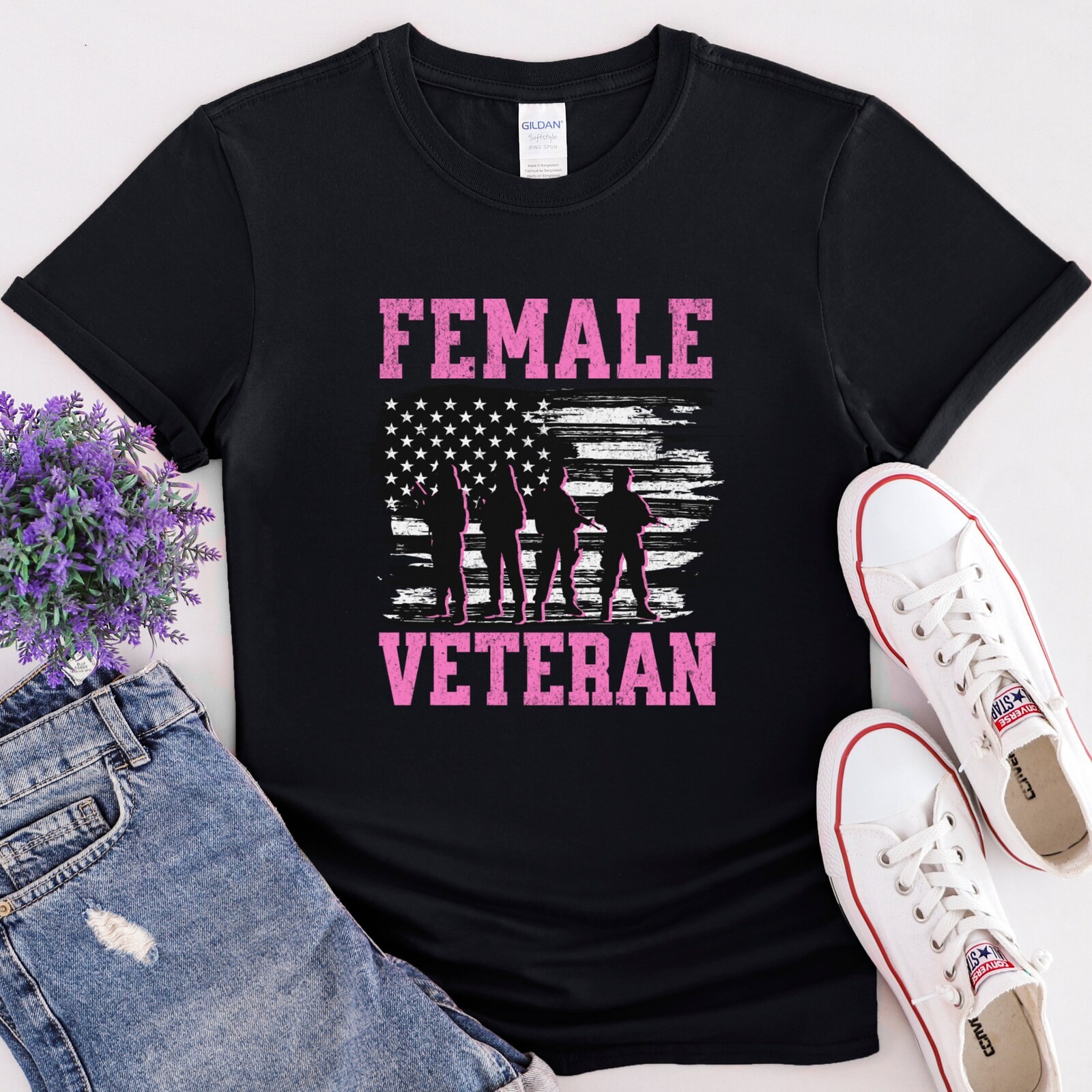 #26 Female Veteran Shirt, US American Military Veteran Lady, Retired Female Mili