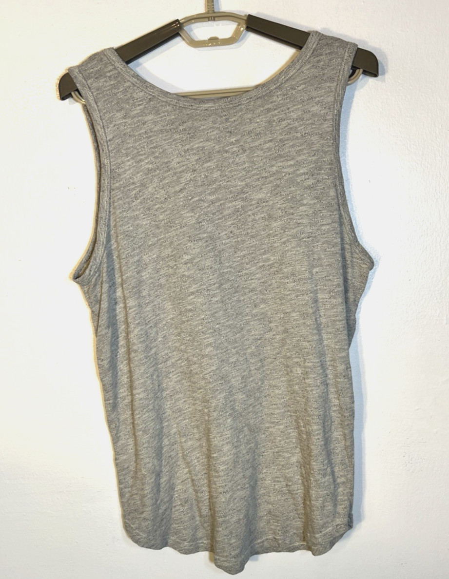 GoodLife Men’s Medium Grey Tri-Blend Scoop Neck Curve Hem USA Made Tank Top