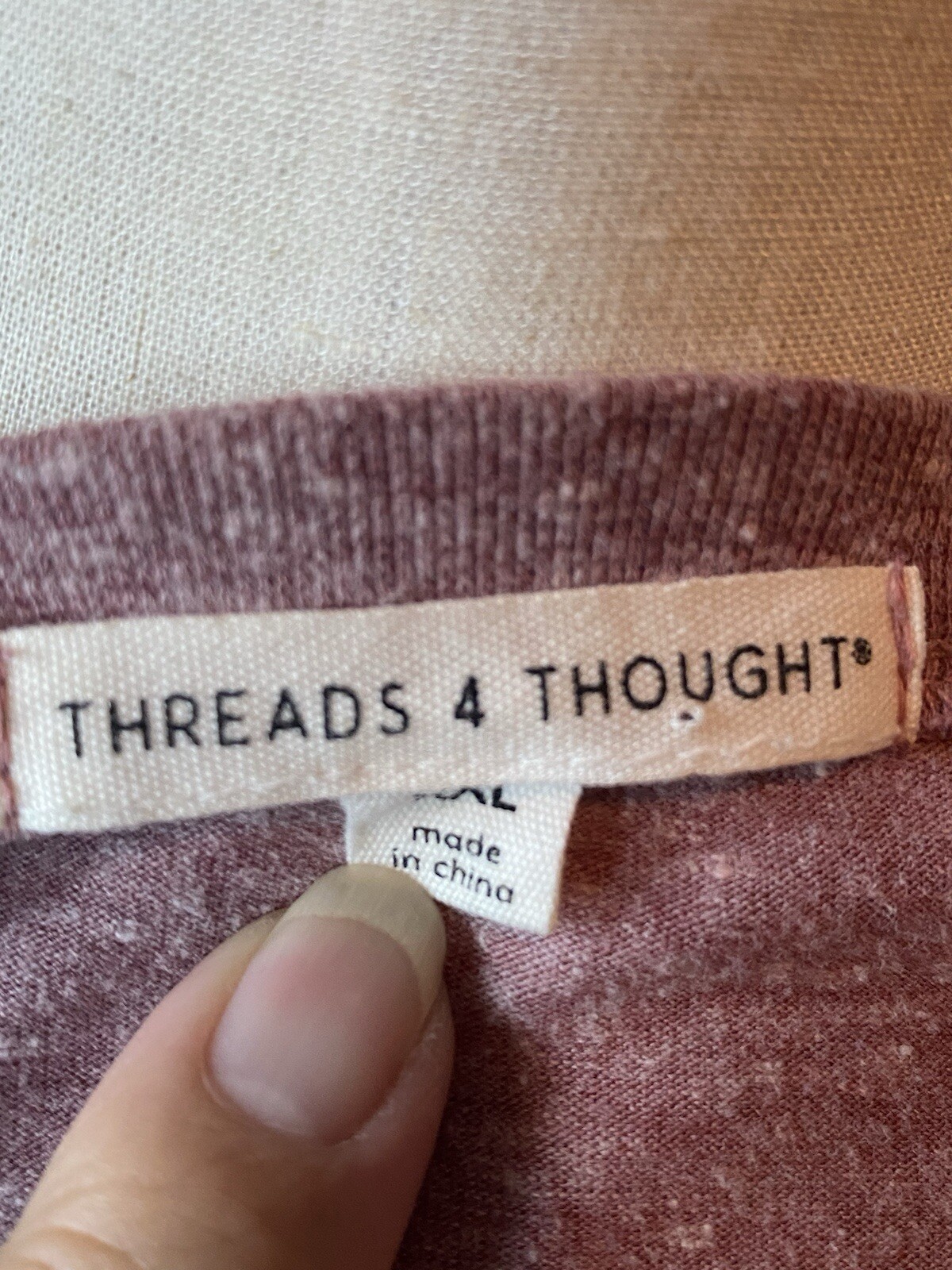 Threads 4 Thought Men’s Pink Crew Neck Tee Short Sleeve Size XXL Xtra Soft