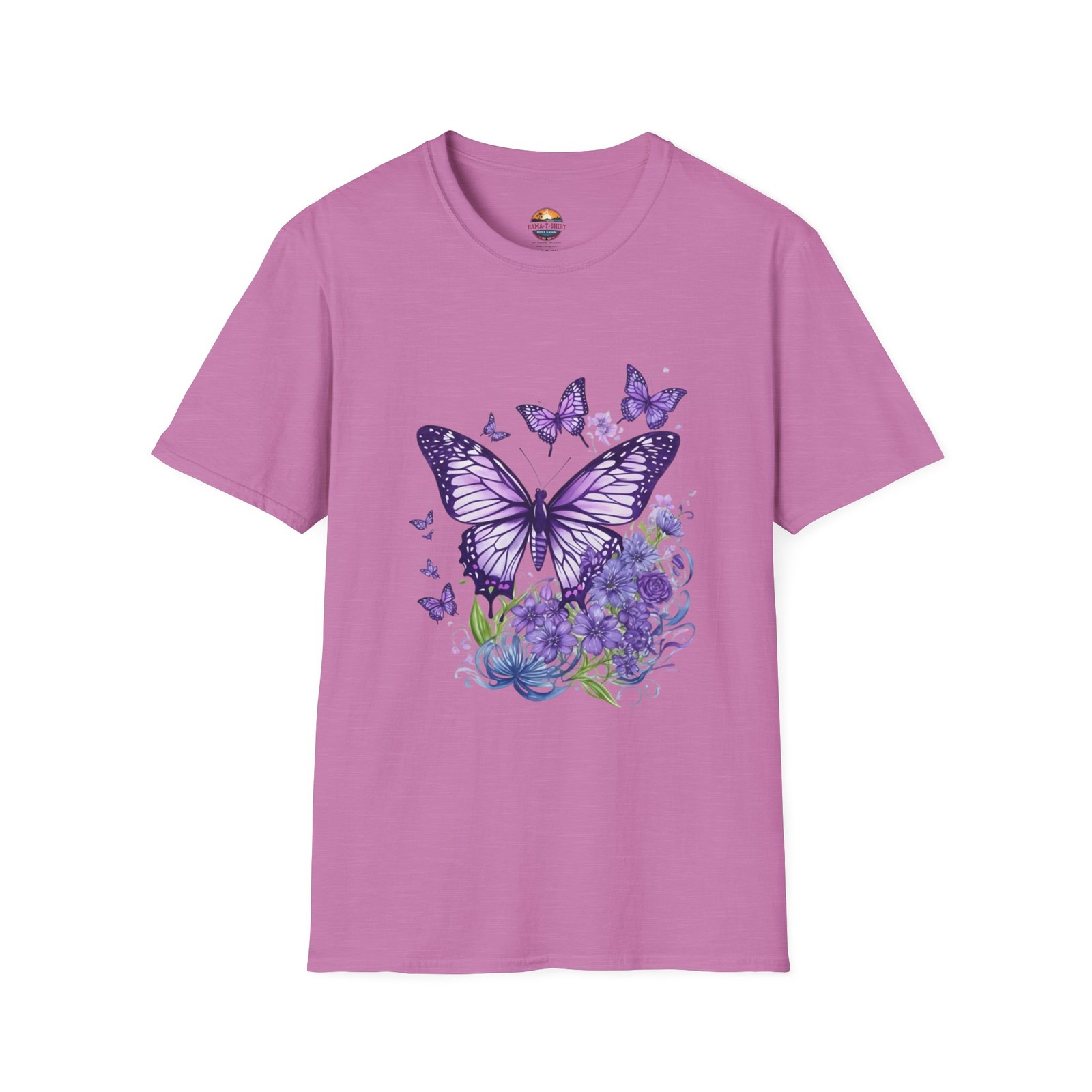 Butterfly Garden T-Shirt — Purple Monarch Floral Tee
