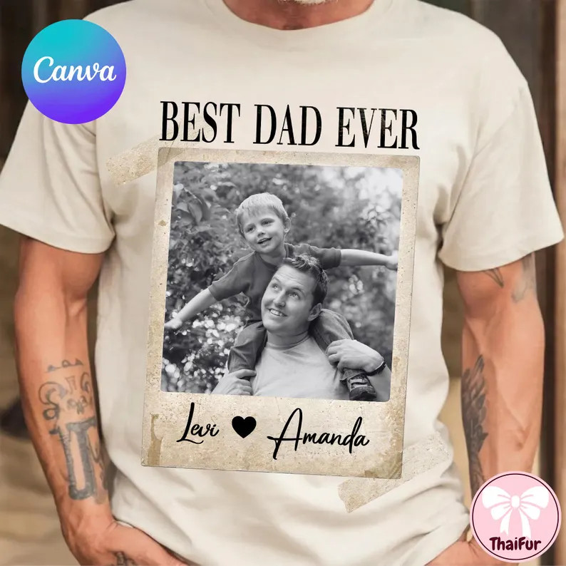 Custom Photo Dad Gidan Tee