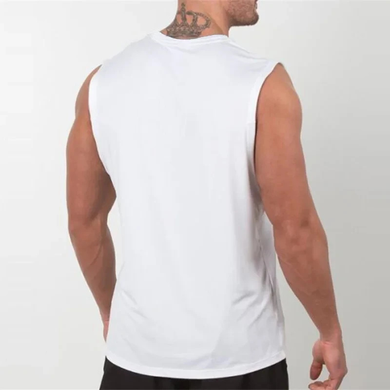 Mens Sleeveless T Shirt Tank Solid Blank Hot Summer Gym Cool Comfort