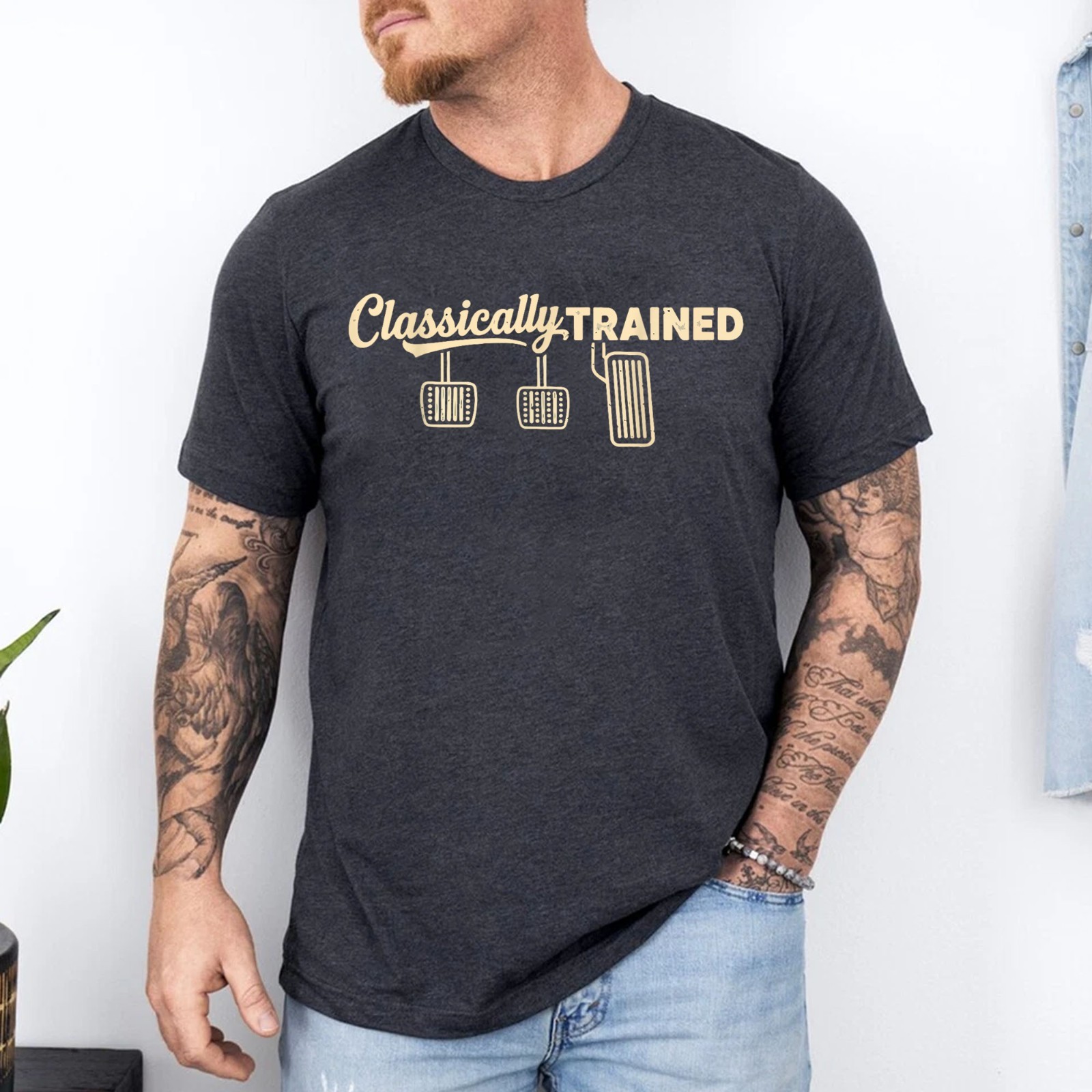 Three Pedals Classically Trained Manual Transmission Driver T-Shirt