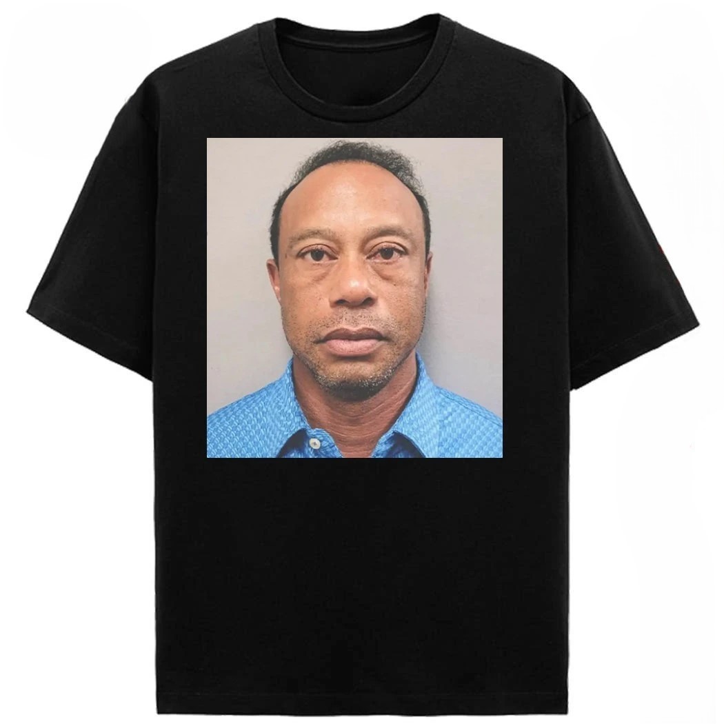 2026 Tiger Woods Mugshot T-Shirt Size S-3XL