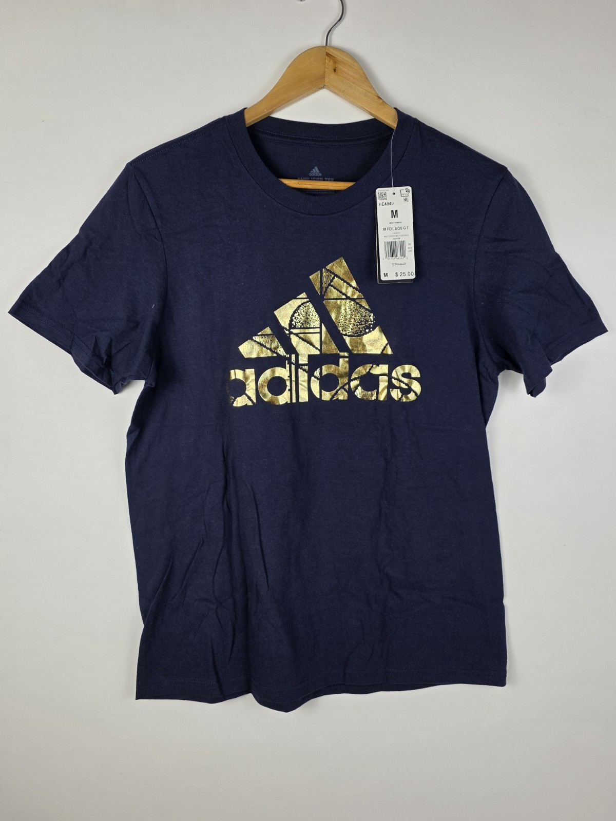 Adidas Dark Blue Men’s Liquid Foil Badge Amplifier T-Shirt