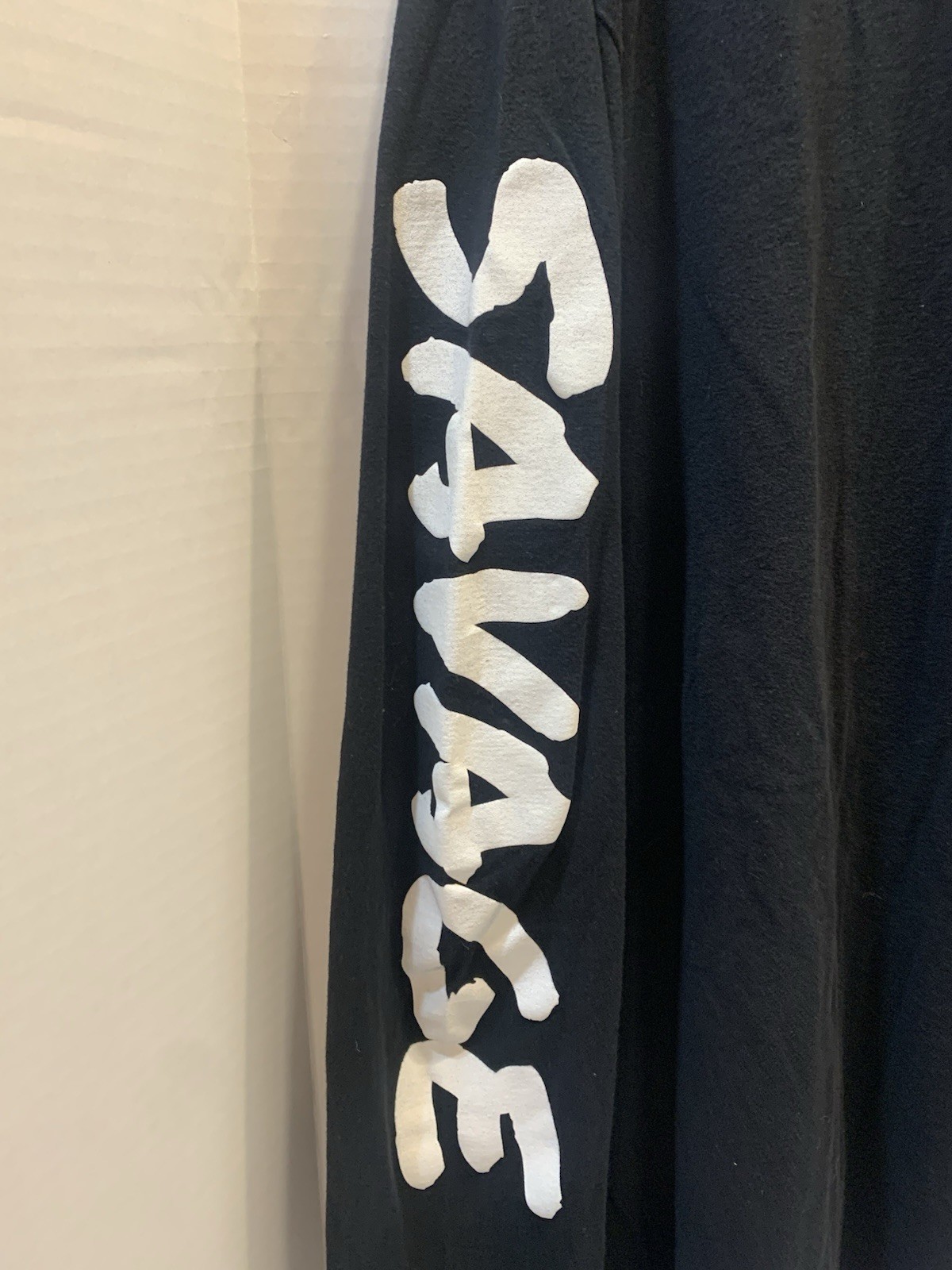 Young and Reckless 21 Savage Long-Sleeved Mens T-Shirt Size XL Black And White
