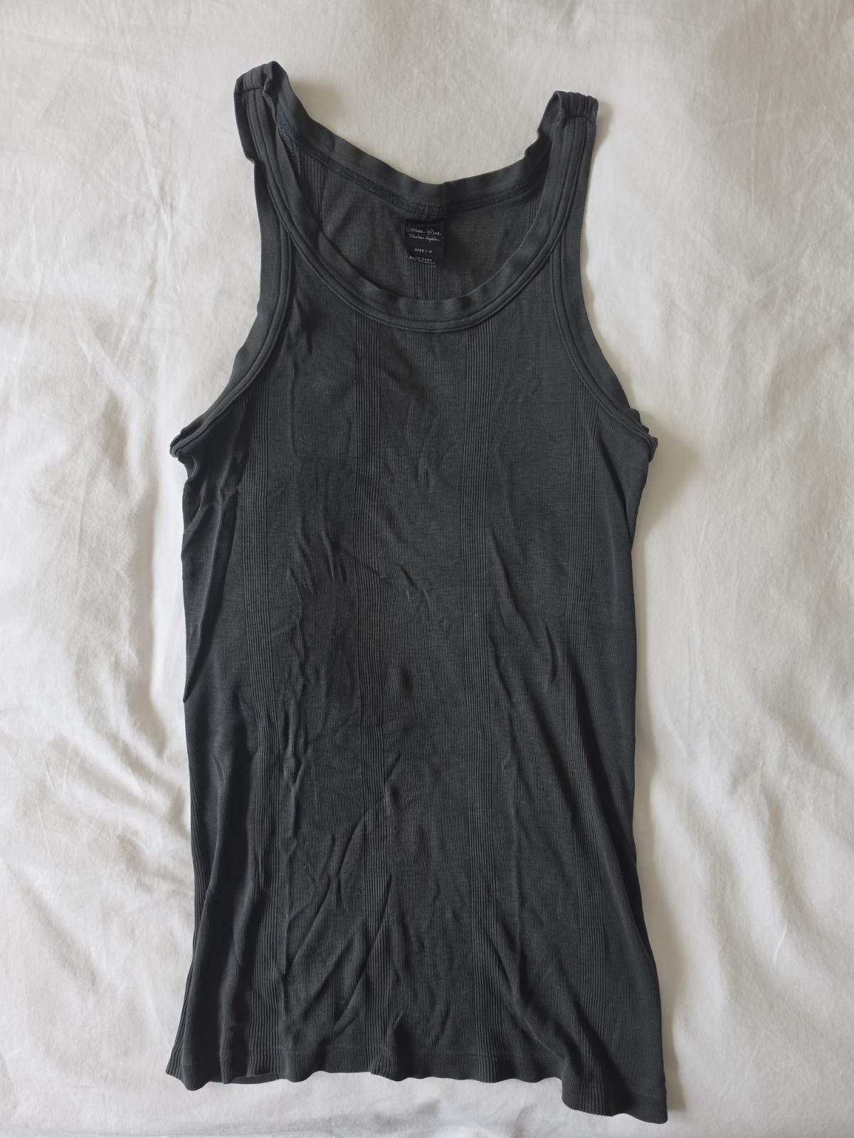 Number (N)ine Takahiro Miyashita Ribbed Tank Top Size 4 Black Made In Japan