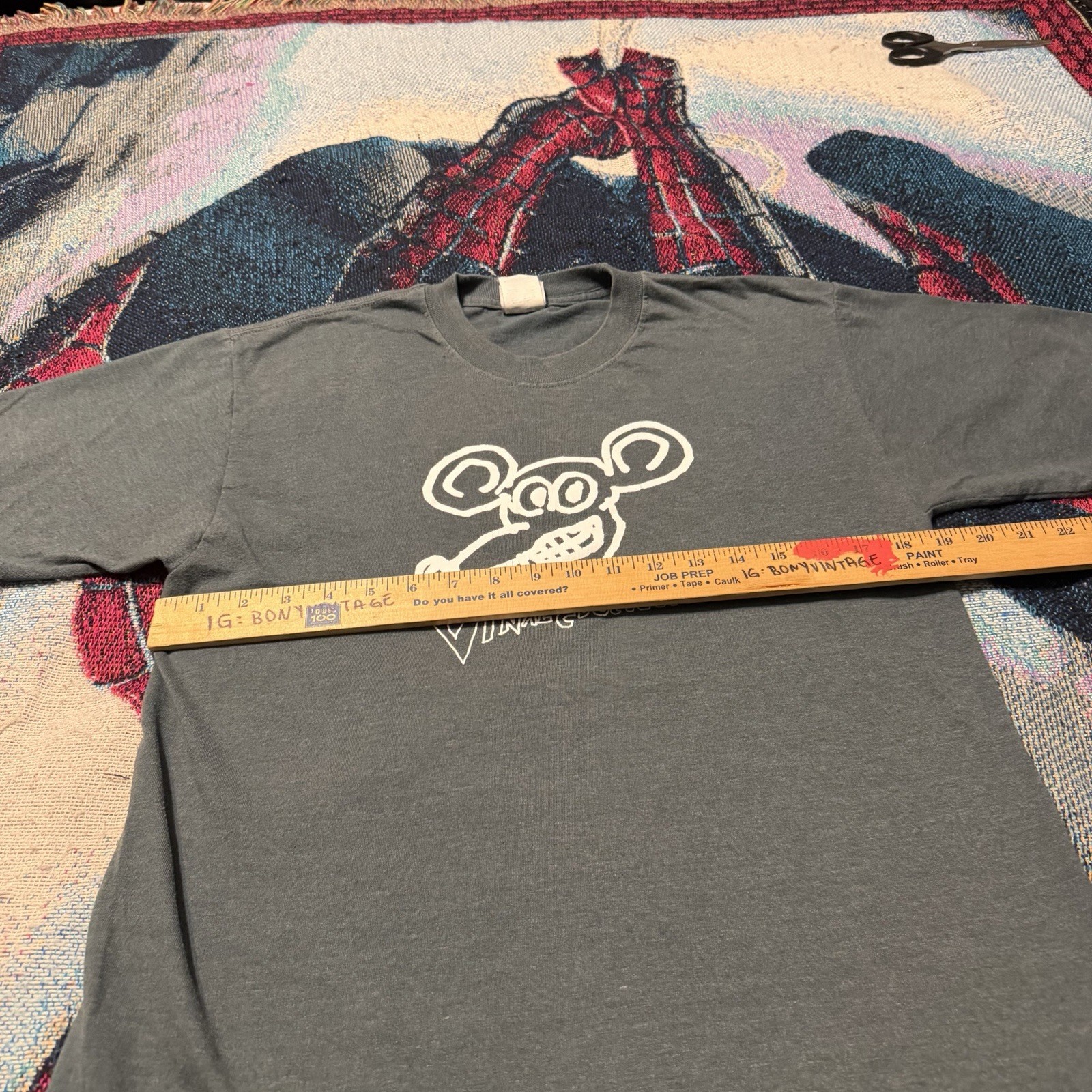 Vintage Y2K Daniel Johnston Vinal Edge Records Ratzoid Grey Shirt Men’s M Music