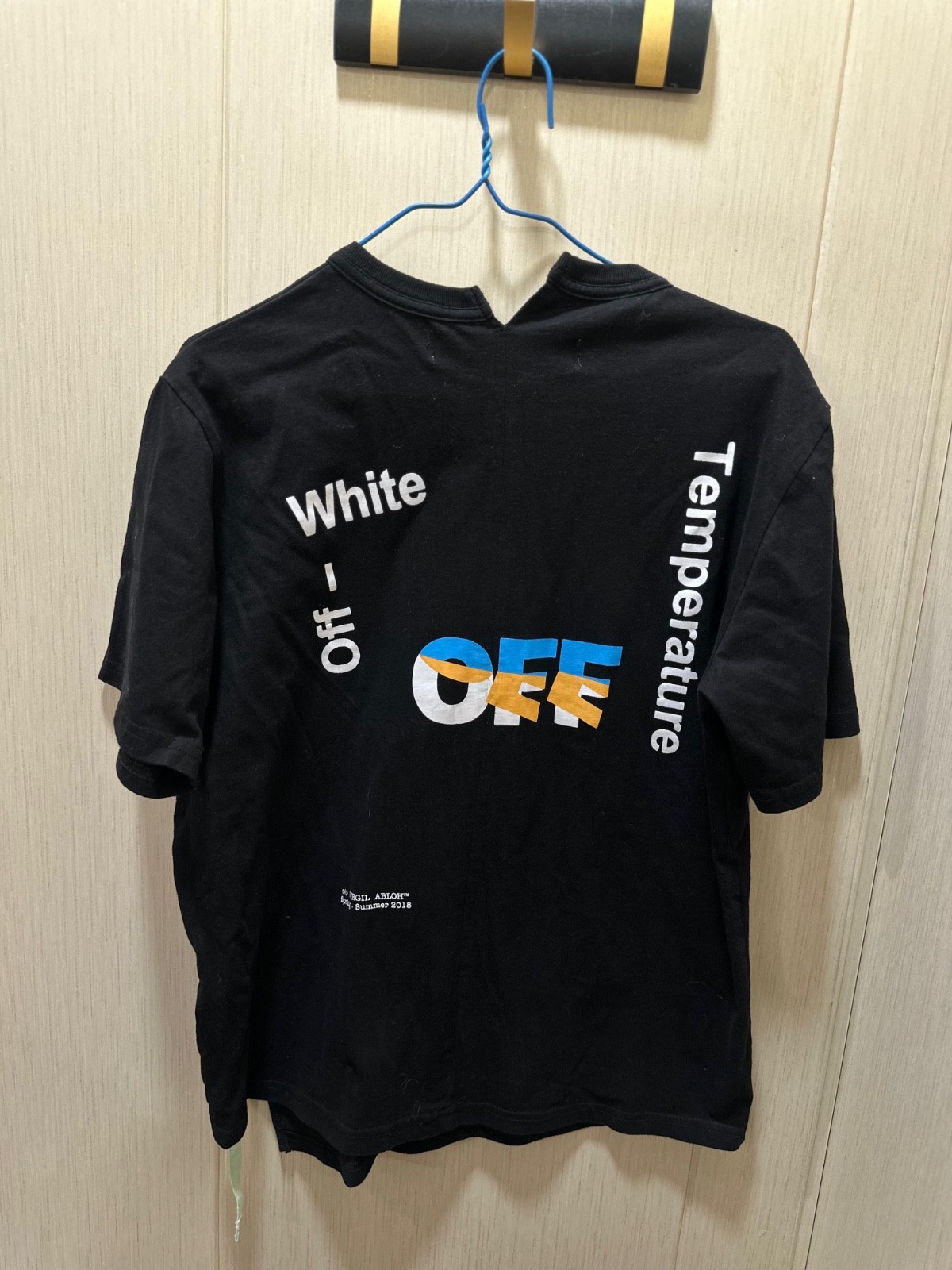 Authentic Off-White Temperature Tee Black M Virgil Abloh 2018 Limited Rare SS18