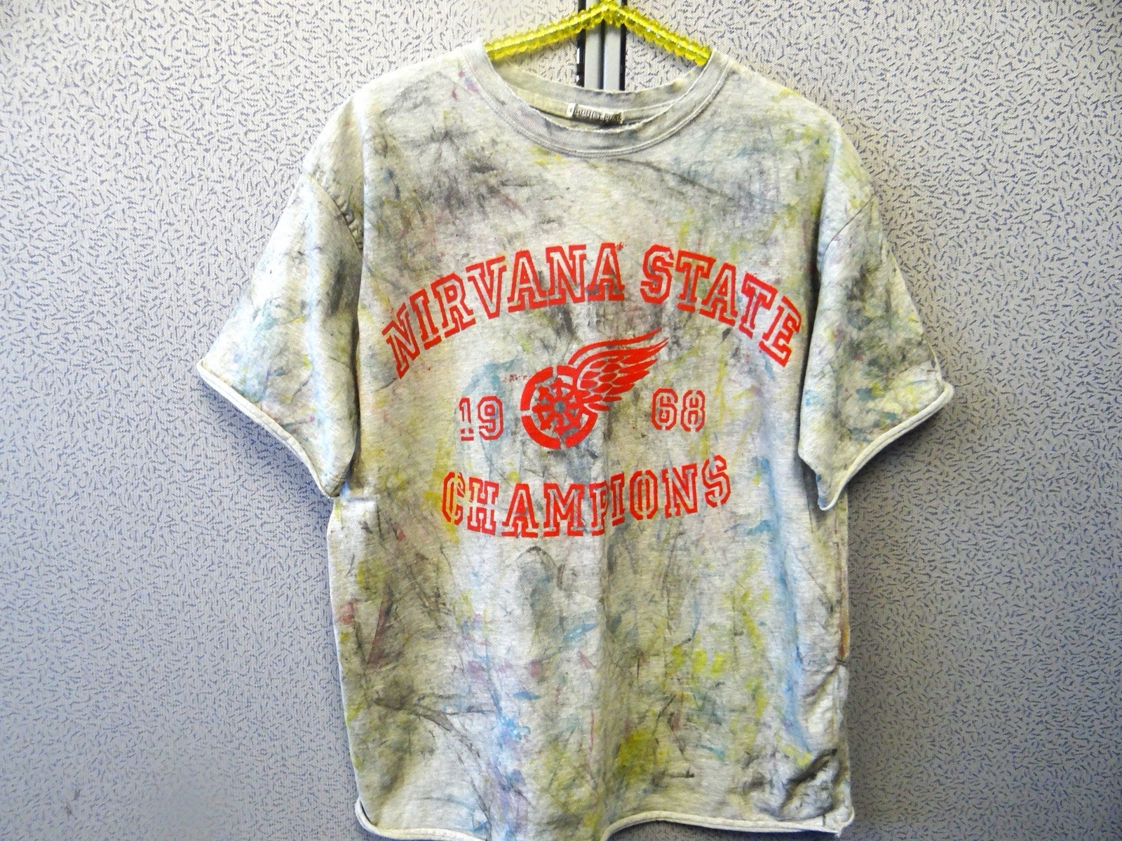 Buddhist Punk Distressed Gray/multi Color T-shirt