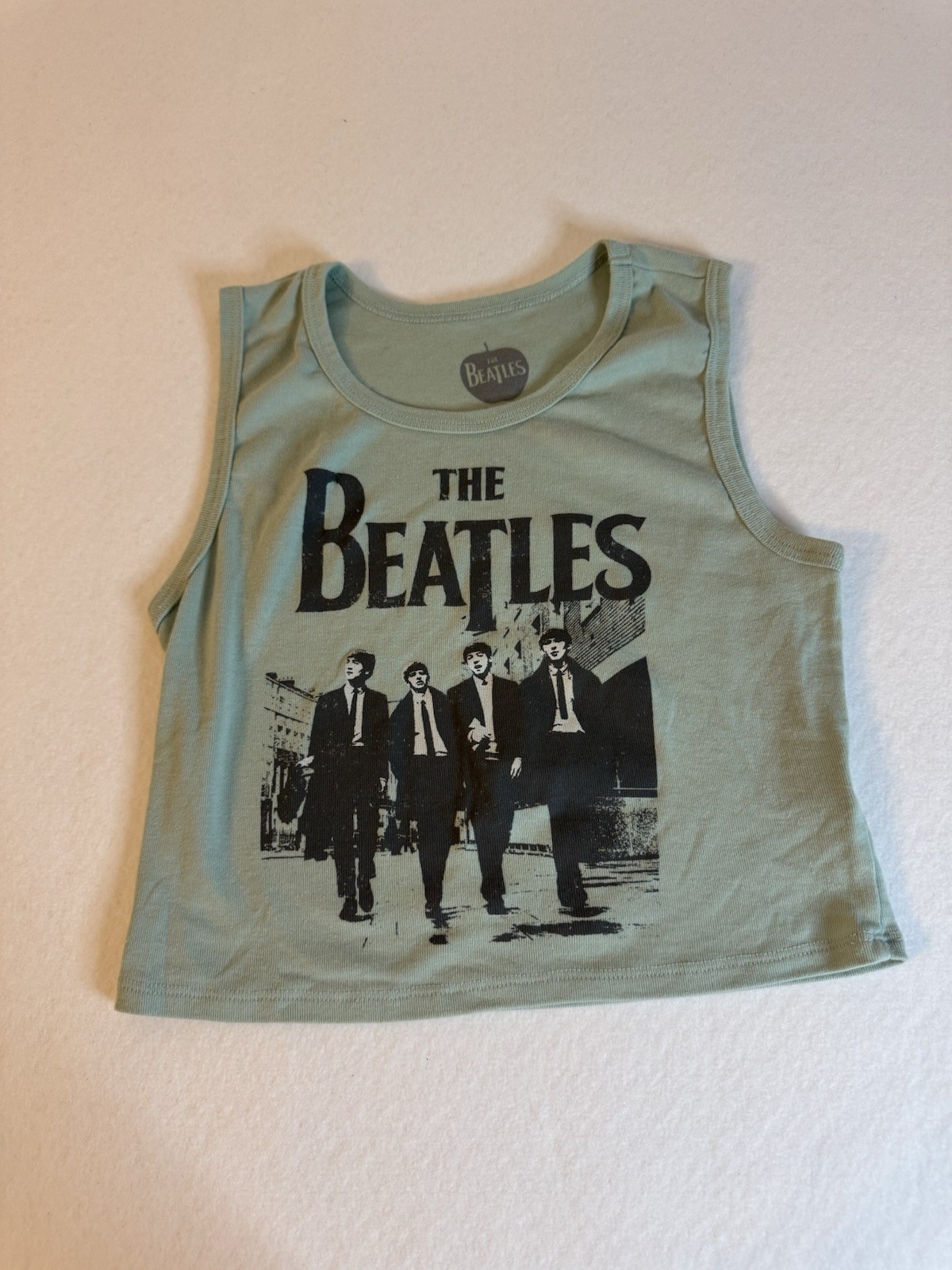 The Beatles Mint Crop Top Tank Size Large