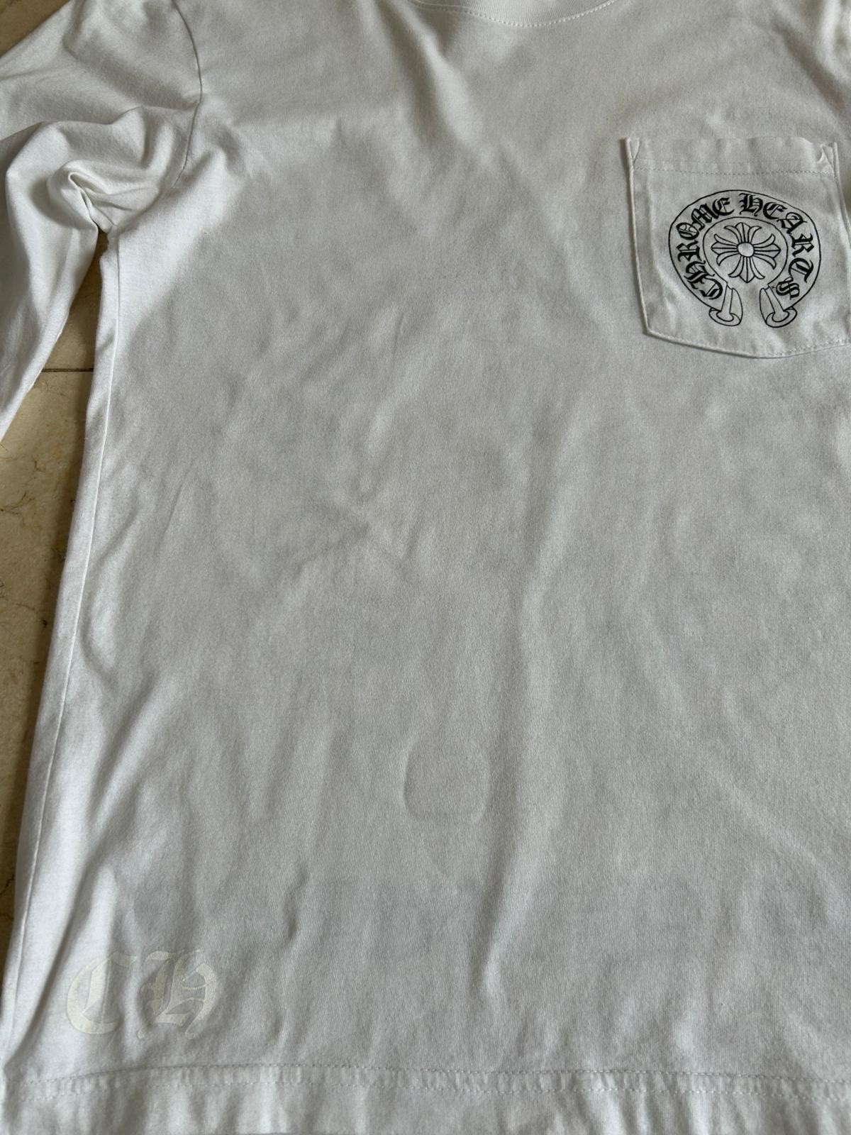 Authentic Chrome Hearts White Los Angeles Long Sleeve T Shirt sz S