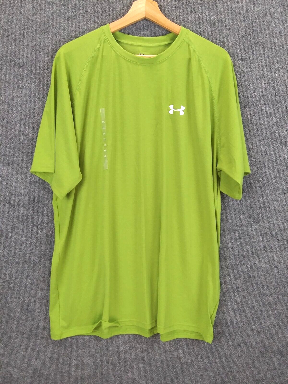 Under armour T-Shirt Mens XL Green SS Heatgear Polyester Elastane