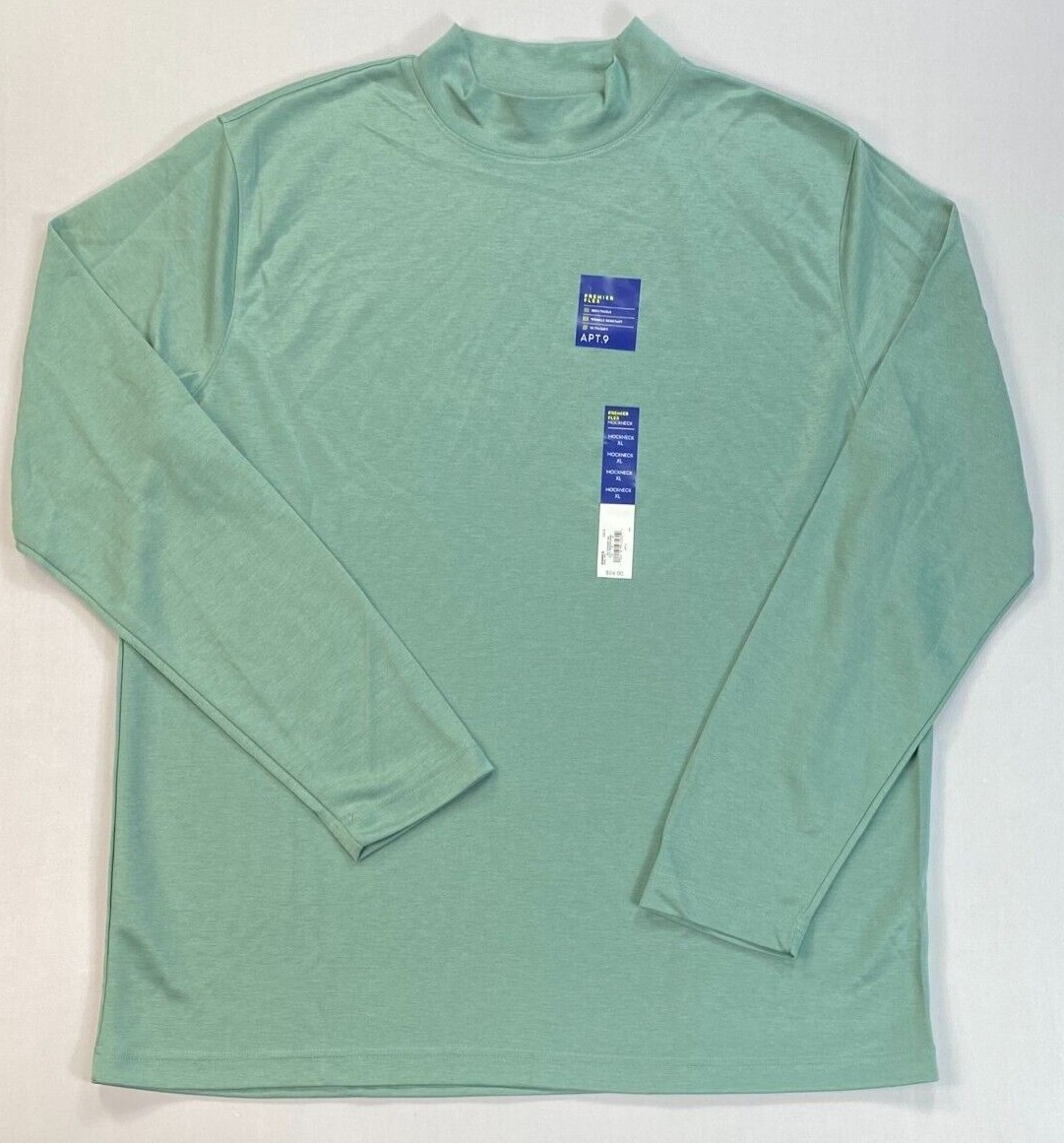 Men’s Apt. 9 Premier Flex Long Sleeve Mock TurtleNeck Shirt