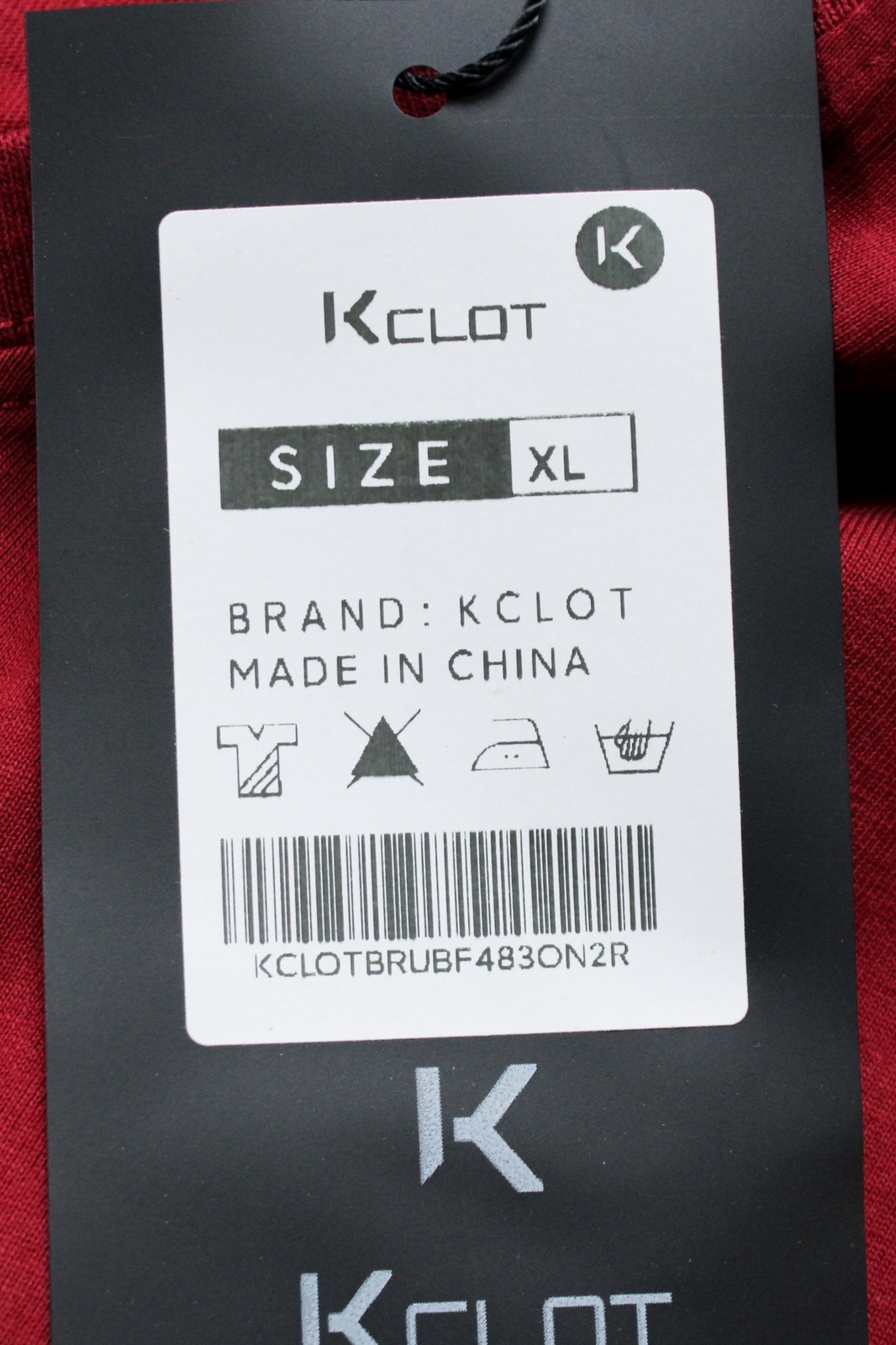 KCLOT Unisex American Cross Letter Print Short-Sleeve T-shirt CD4 Red Size XL