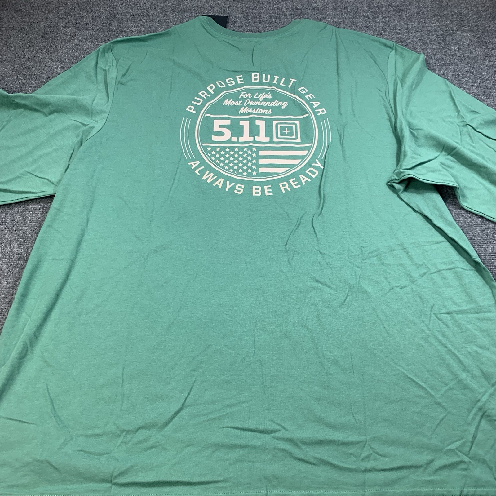 5.11 Tactical Shirt Mens 3XL Green Graphic Print Long Sleeve Crew Neck NWT