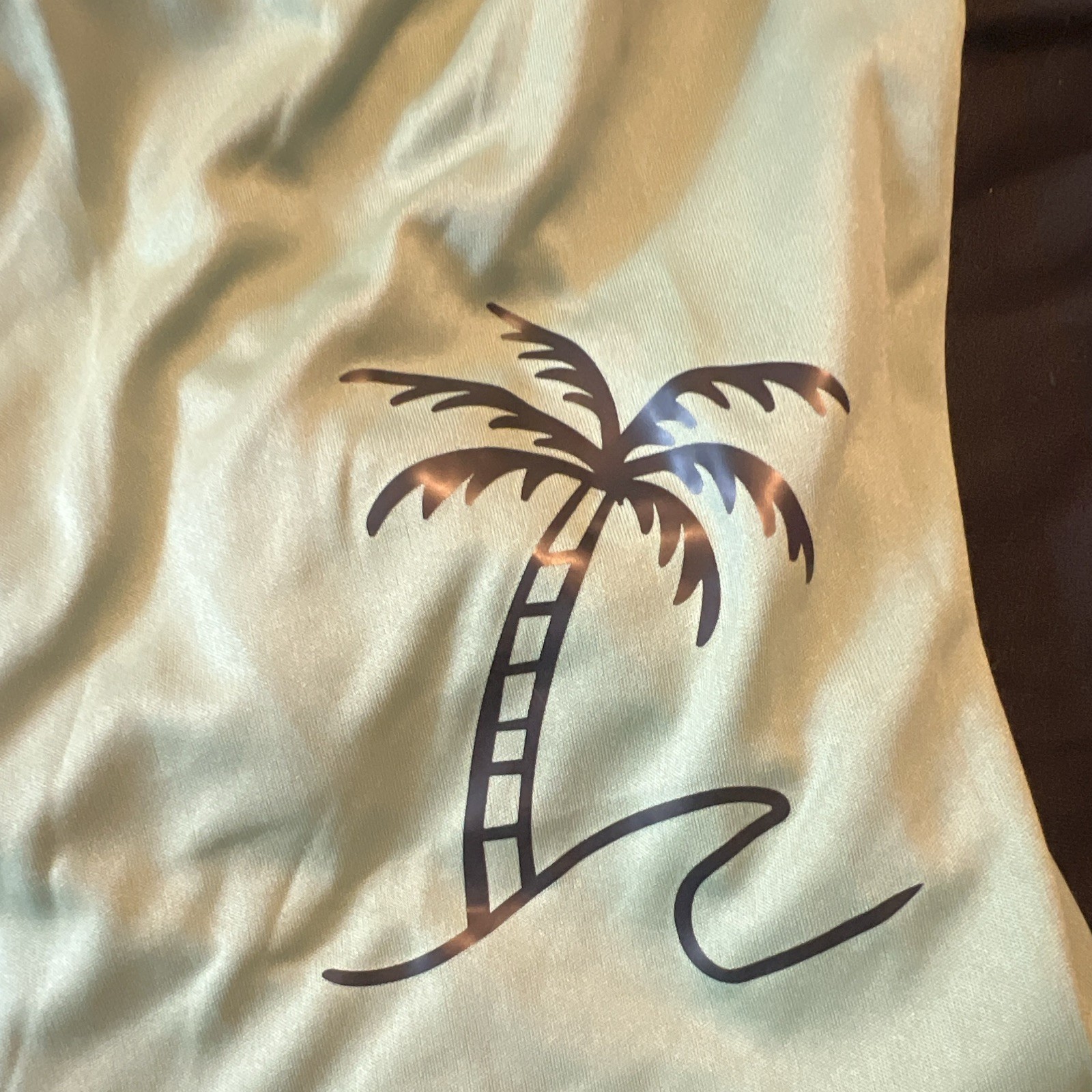 Men’s XL Regular White Crew Neck Palm Tree Beach Graphic Print T-Shirt