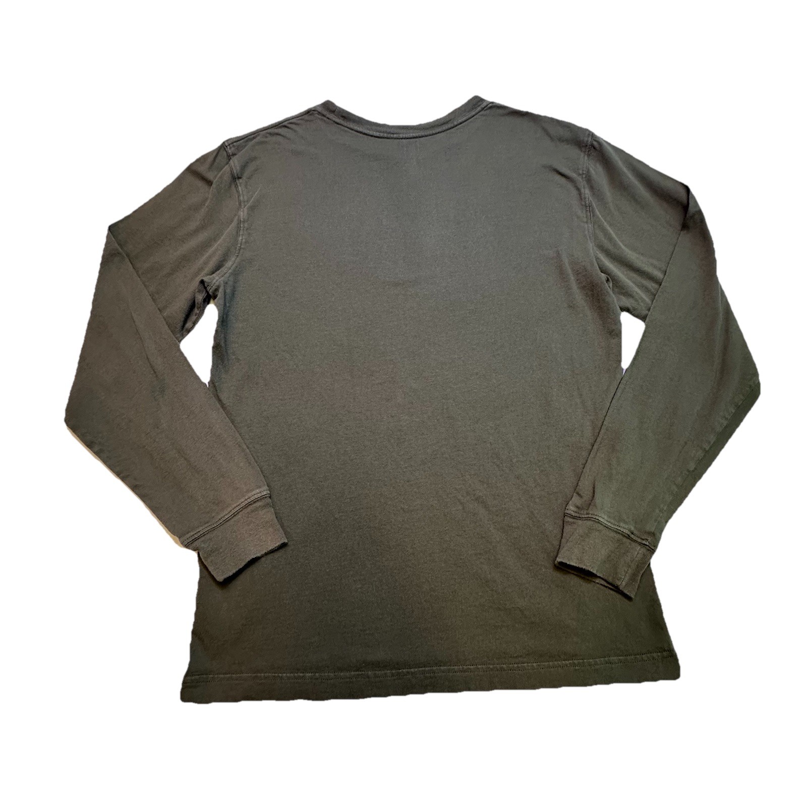 George Men’s Long Sleeve T-Shirt Size S Small 34-36 Olive Green 100% Cotton Crew