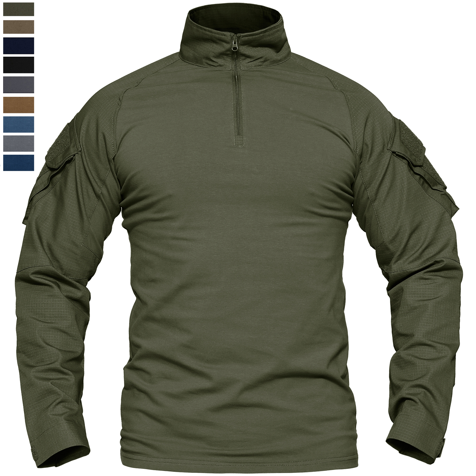 Men’s Tactical Army Military Training Rip-Stop Long Sleeve Casual Work T-Shirt