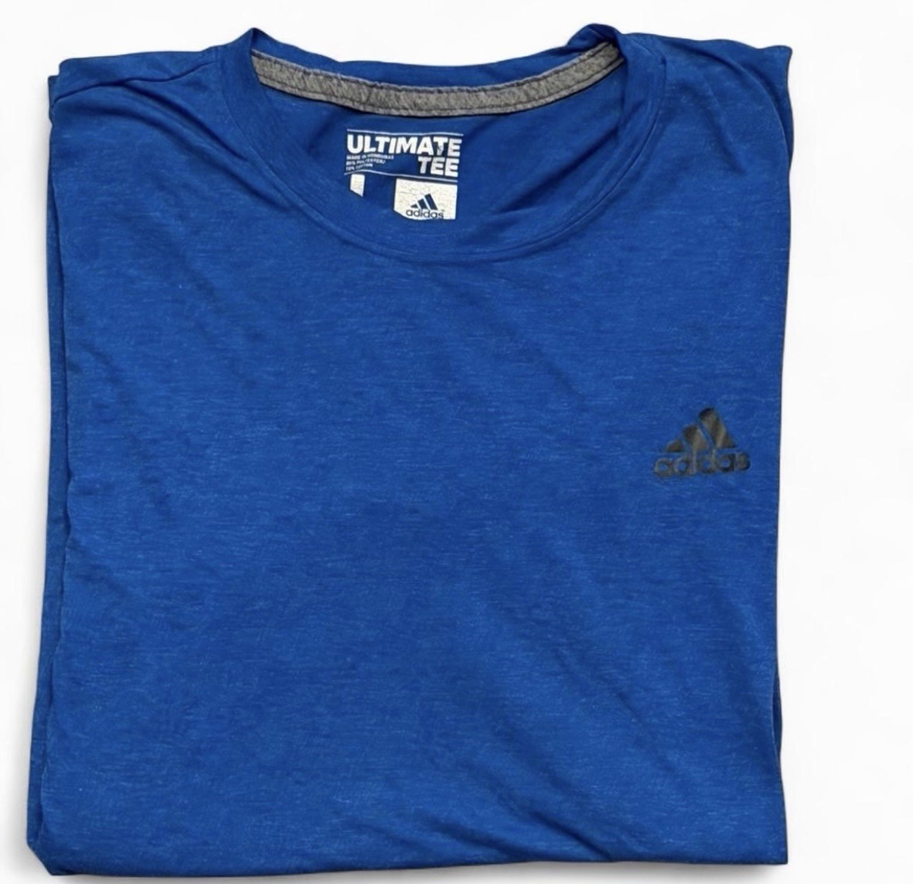 Adidas Ultimate Tee Blue T-Shirt Men Size L Athletic Logo Casual
